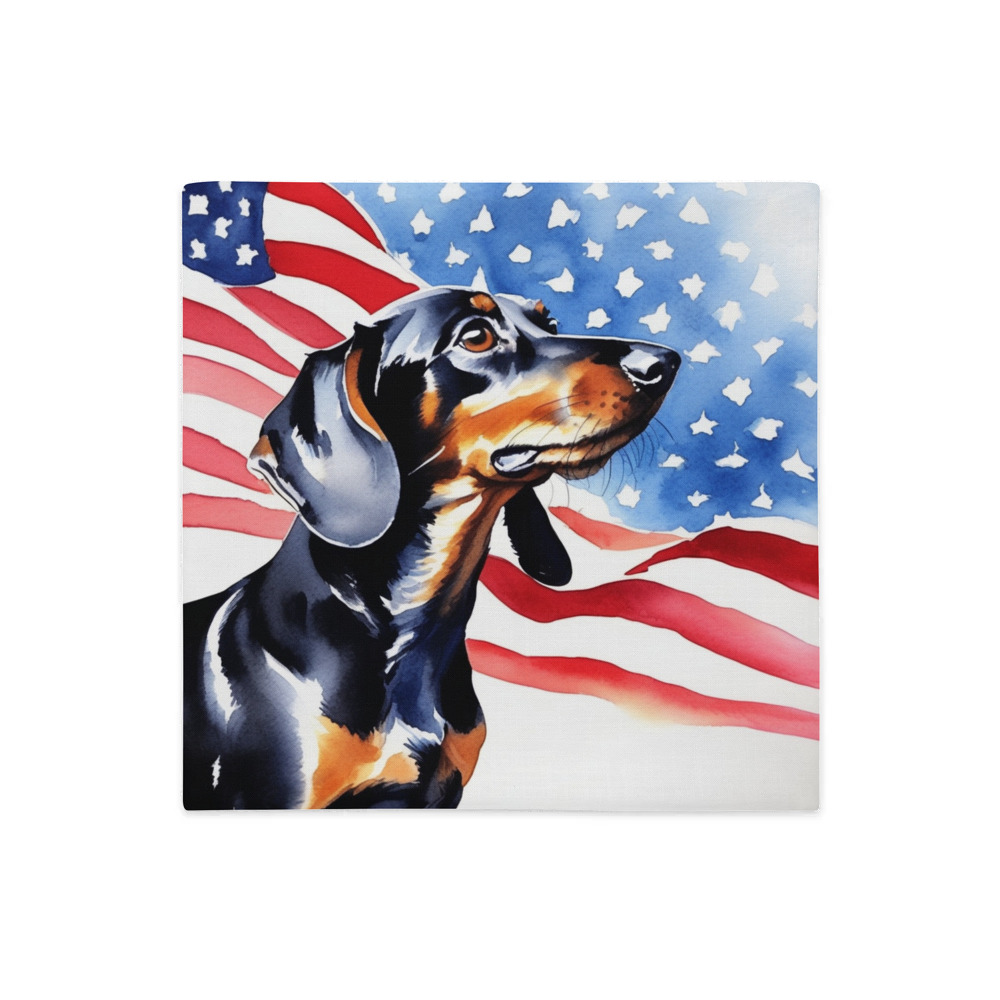 PugMug Custom Black Dachshund Premium Pillow Case