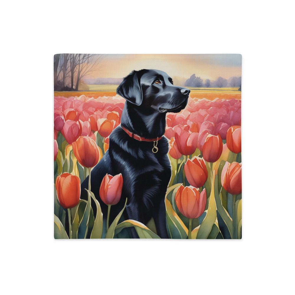 PugMug Custom Black Labrador Retriever Premium Pillow Case