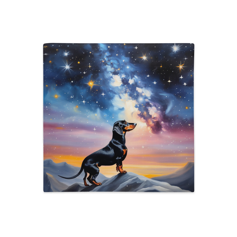 PugMug Custom Black Dachshund Premium Pillow Case