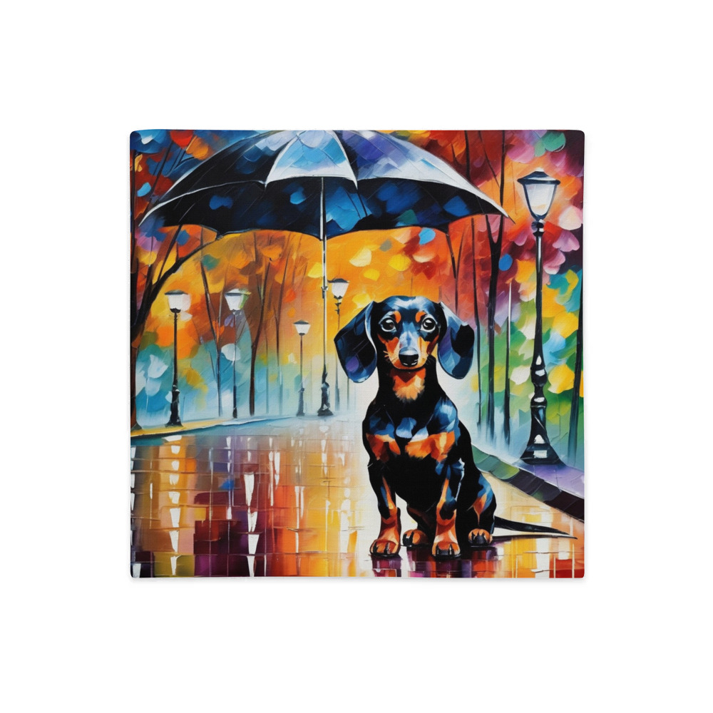 PugMug Custom Black Dachshund Premium Pillow Case