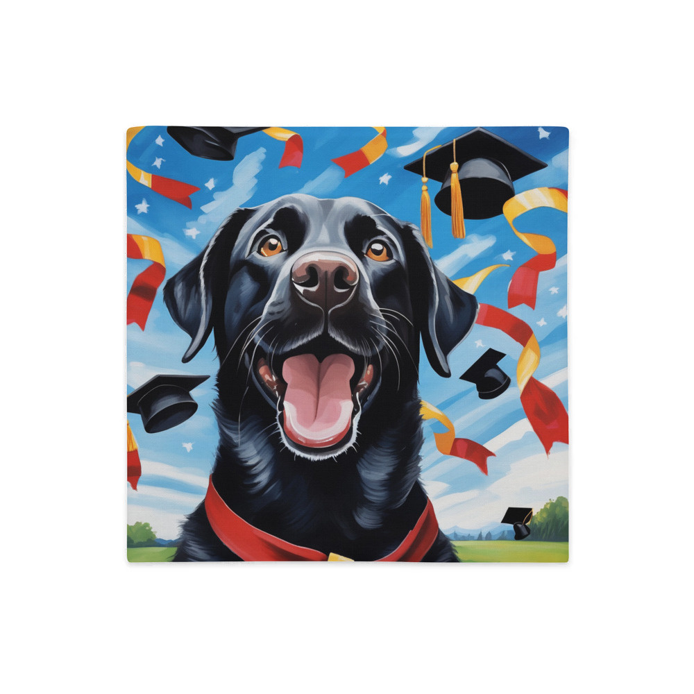 PugMug Custom Black Labrador Retriever Premium Pillow Case