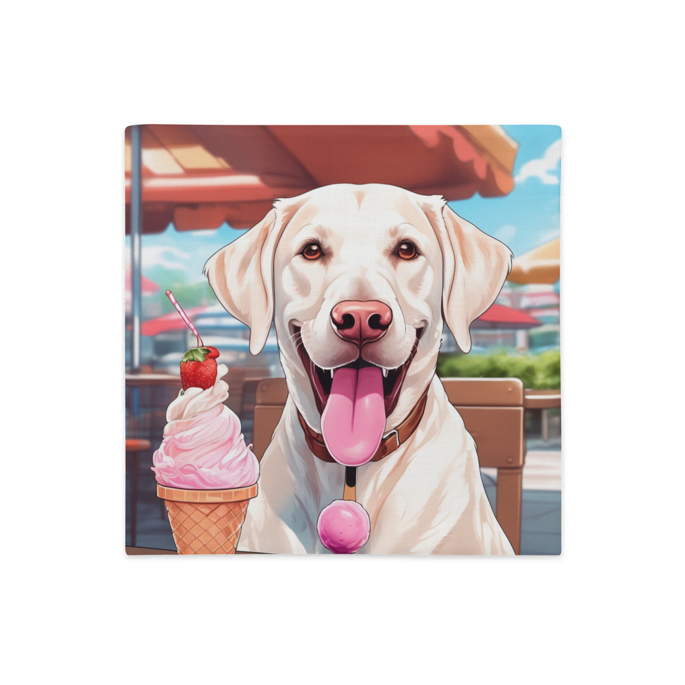 PugMug Custom White Labrador Retriever Premium Pillow Case