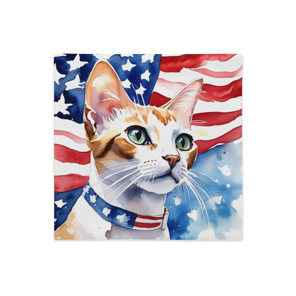 PugMug Custom White Abyssinian Cat Premium Pillow Case