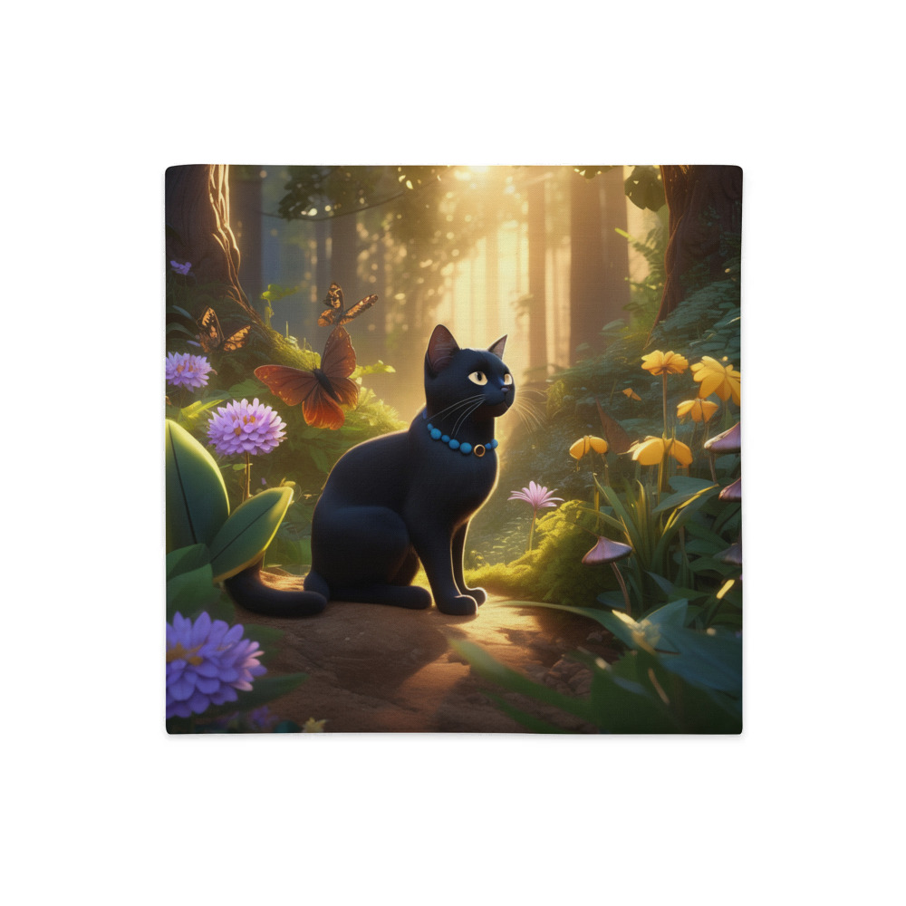 PugMug Custom Black Exotic Cat Premium Pillow Case