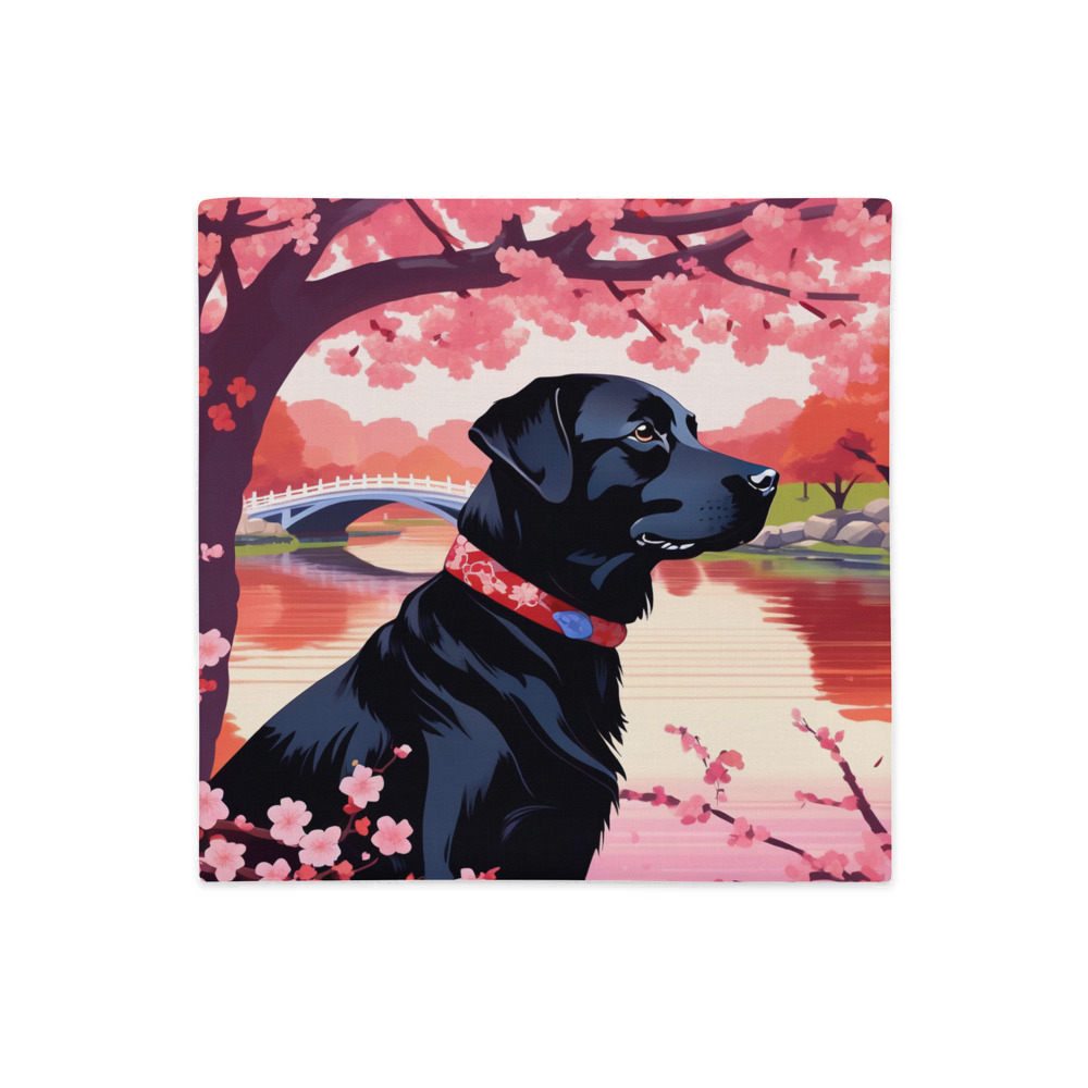 PugMug Custom Black Labrador Retriever Premium Pillow Case
