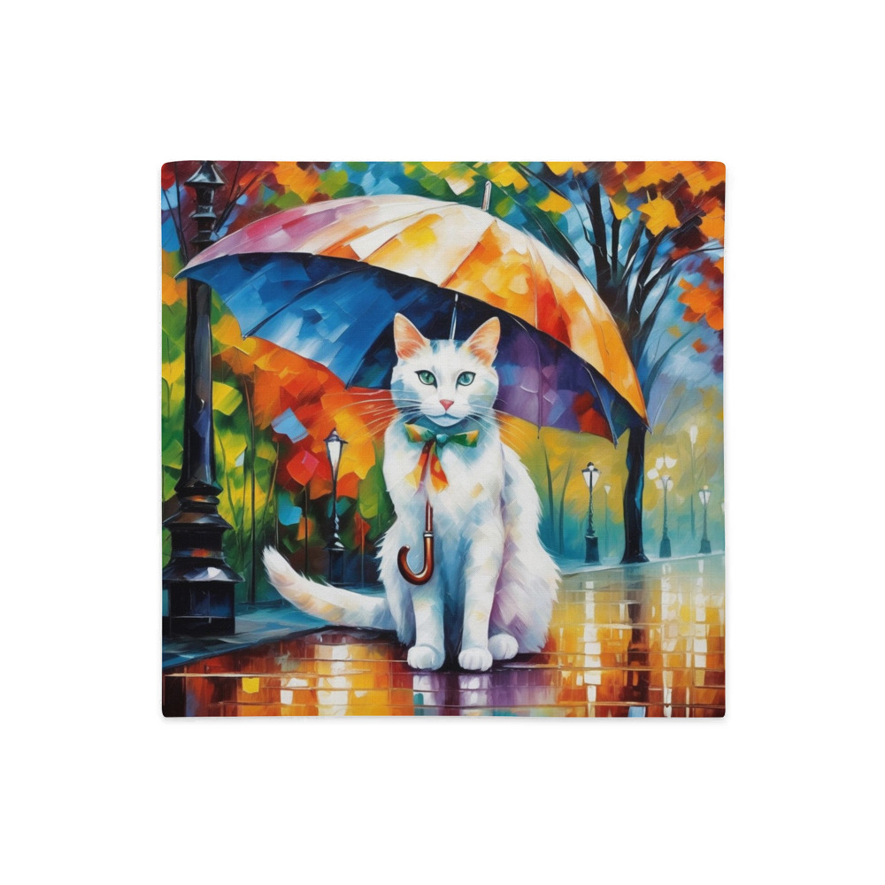 PugMug Custom White Companion Cat Premium Pillow Case