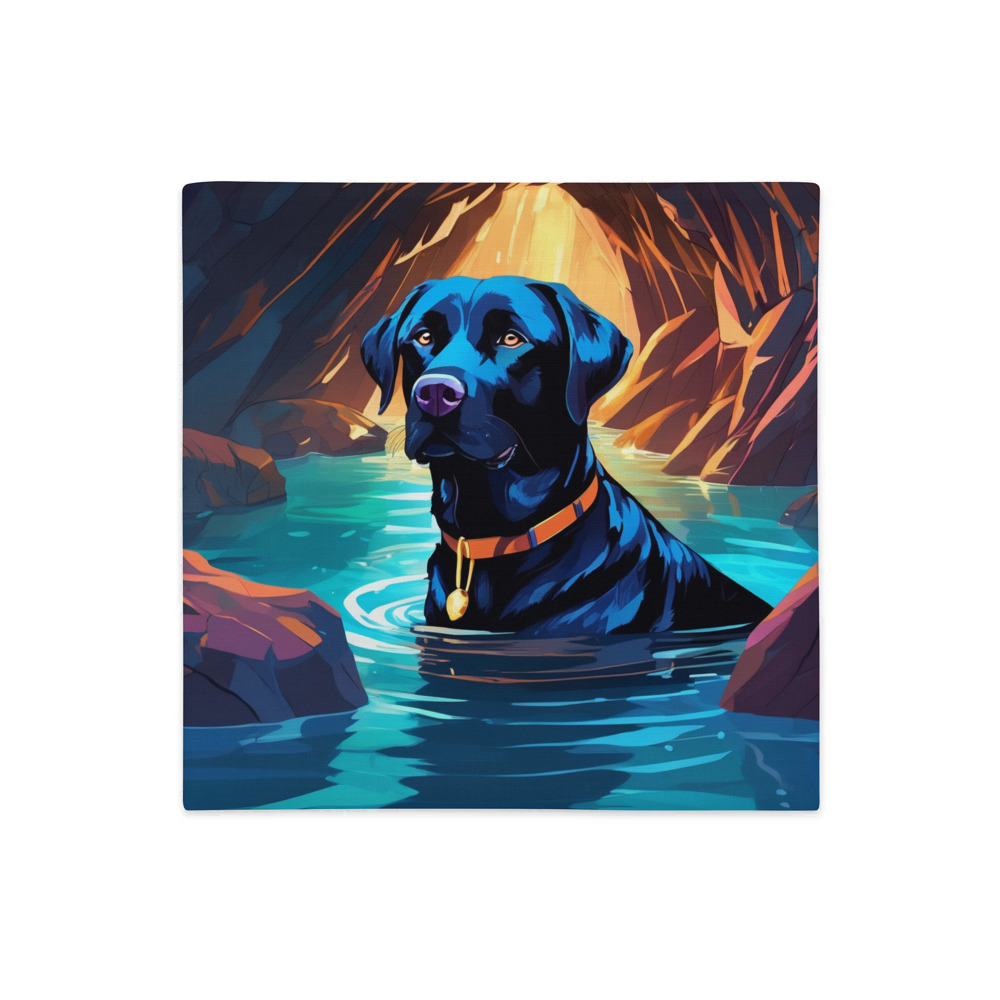 PugMug Custom Black Labrador Retriever Premium Pillow Case