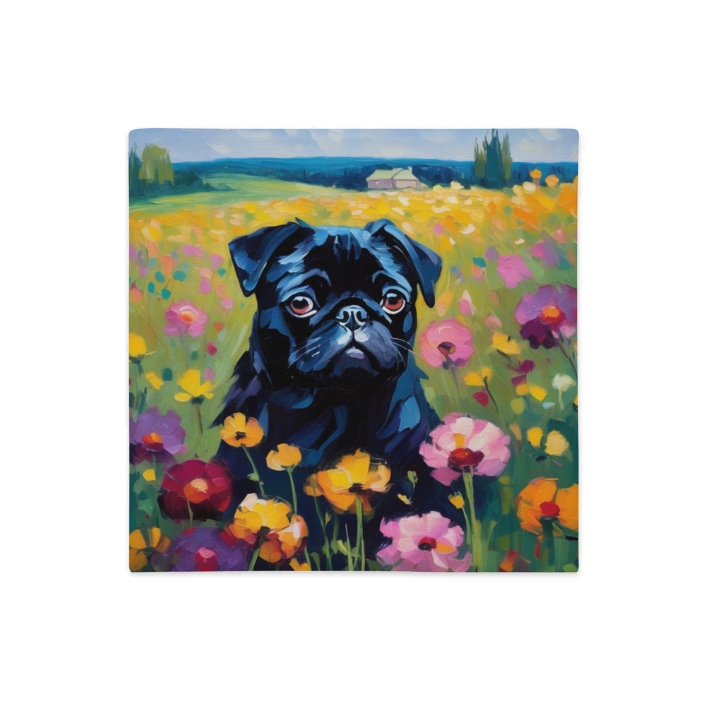 PugMug Custom Black Pug Premium Pillow Case