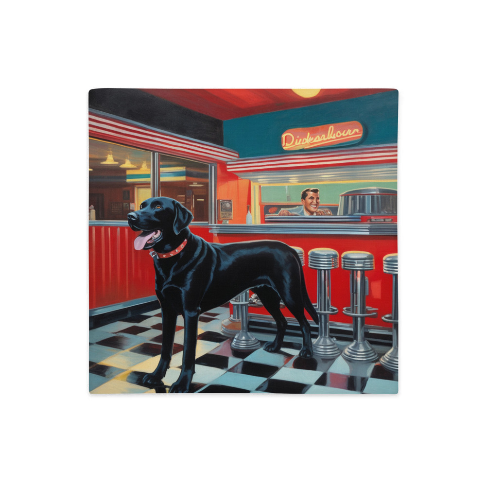 PugMug Custom Black Labrador Retriever Premium Pillow Case