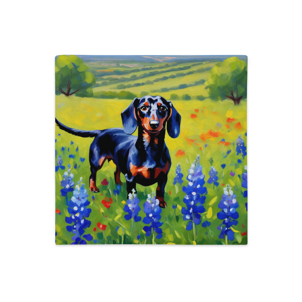 PugMug Custom Black Dachshund Premium Pillow Case