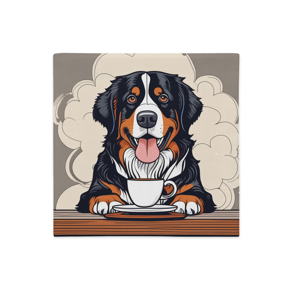 PugMug Custom Bernese Mountain Dog Premium Pillow Case