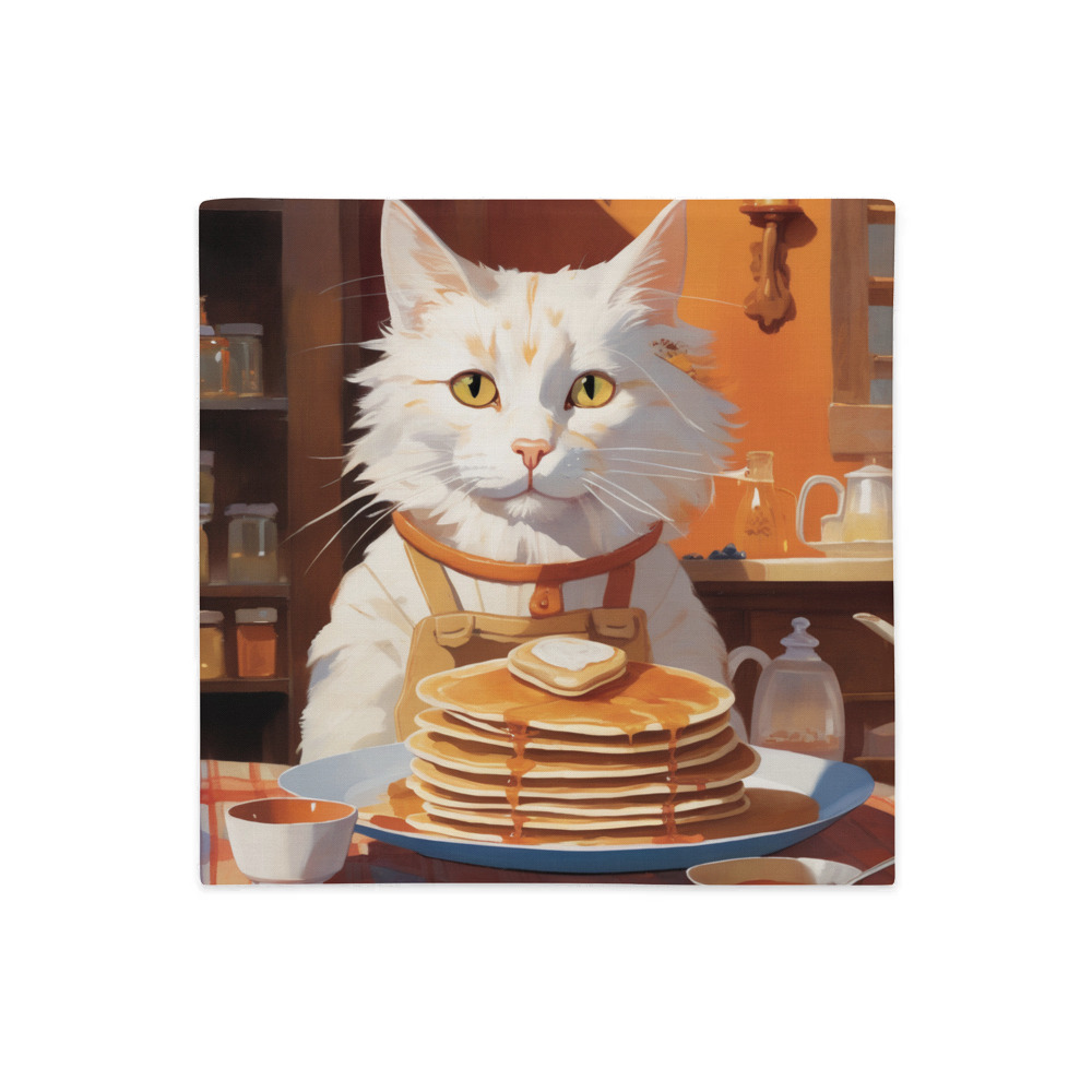 PugMug Custom White Companion Cat Premium Pillow Case