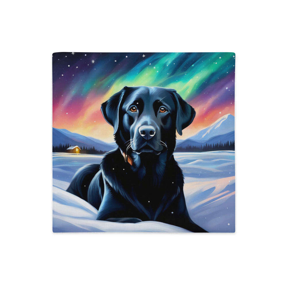 PugMug Custom Black Labrador Retriever Premium Pillow Case