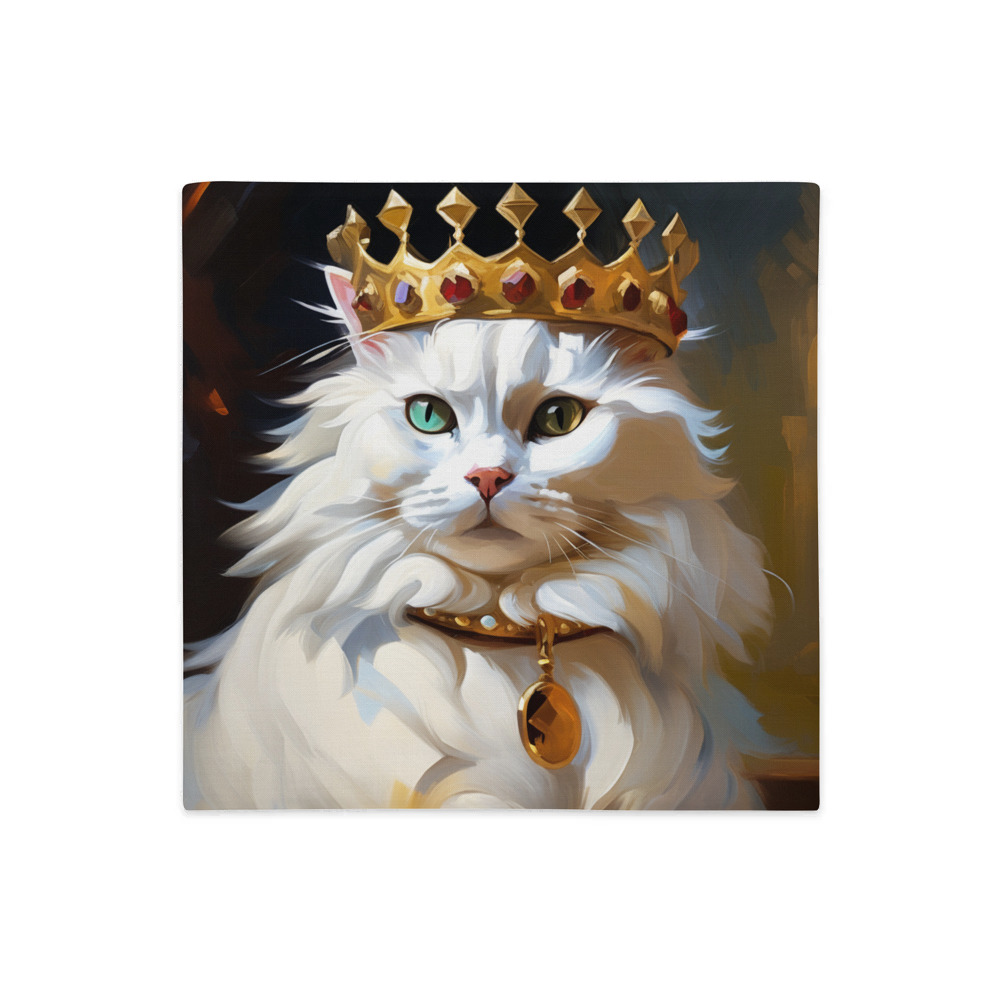 PugMug Custom White Companion Cat Premium Pillow Case