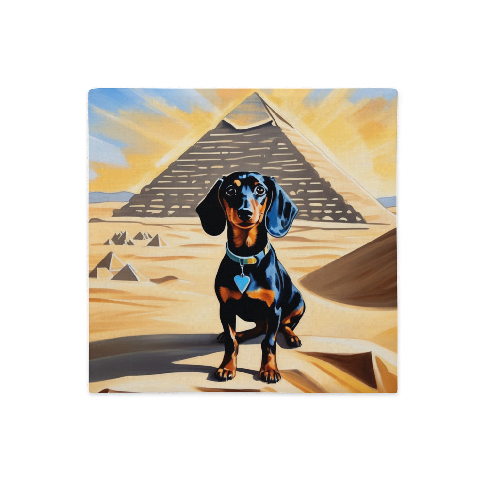 PugMug Custom Black Dachshund Premium Pillow Case