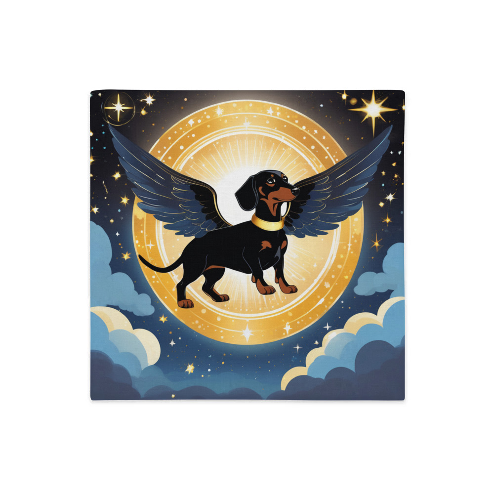 PugMug Custom Black Dachshund Premium Pillow Case