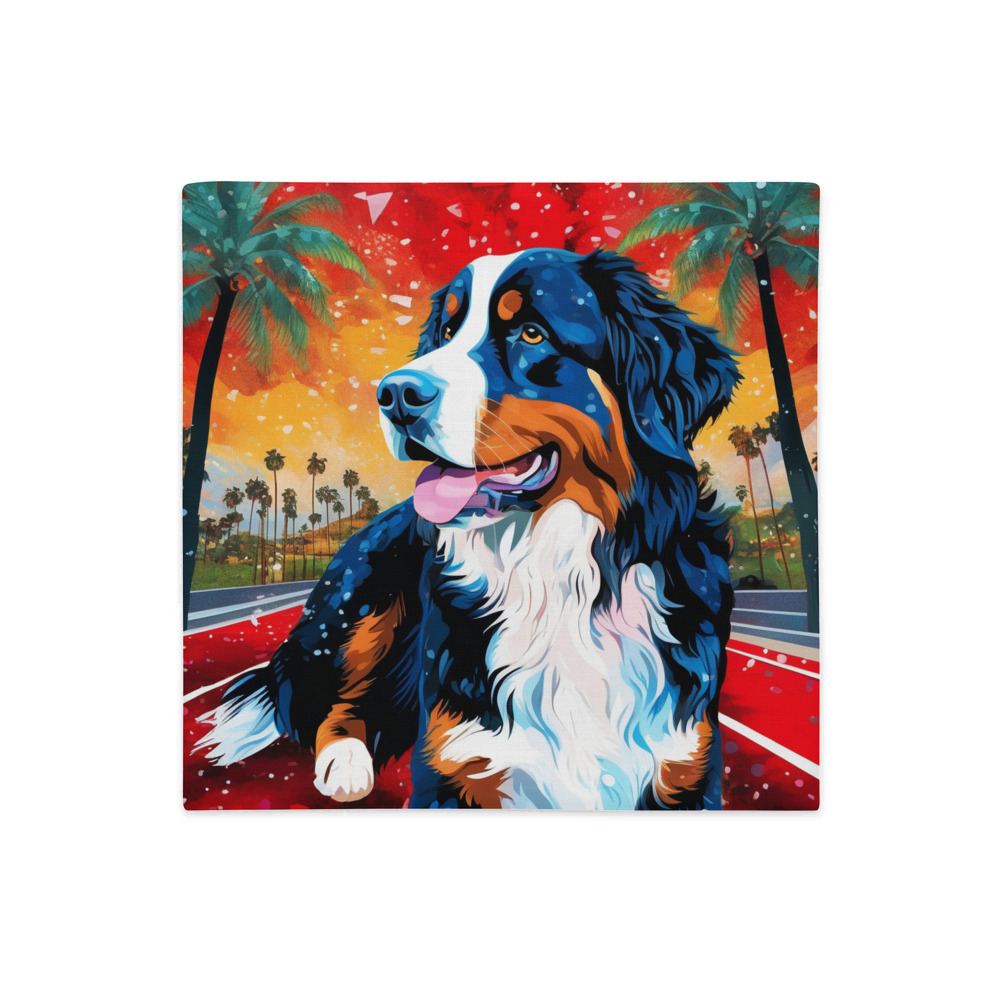 PugMug Custom Bernese Mountain Dog Premium Pillow Case