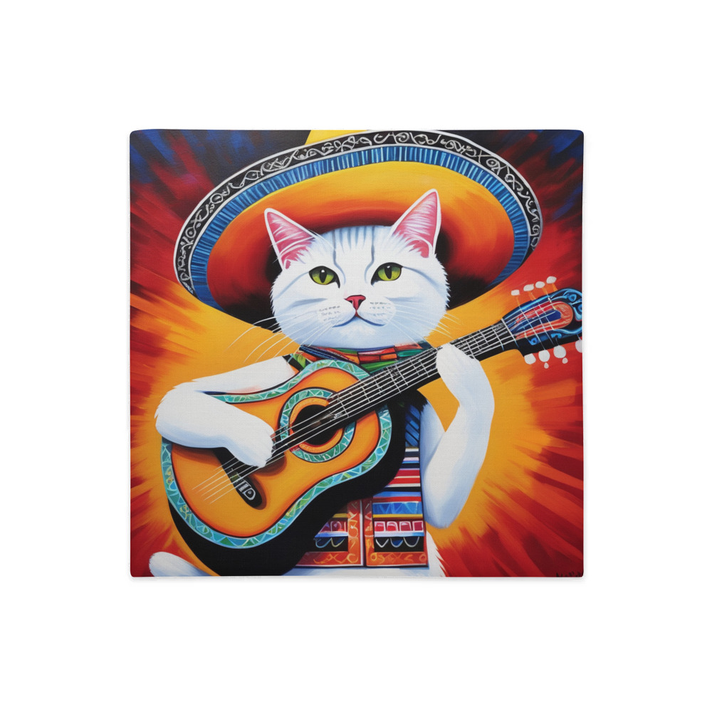 PugMug Custom White Companion Cat Premium Pillow Case