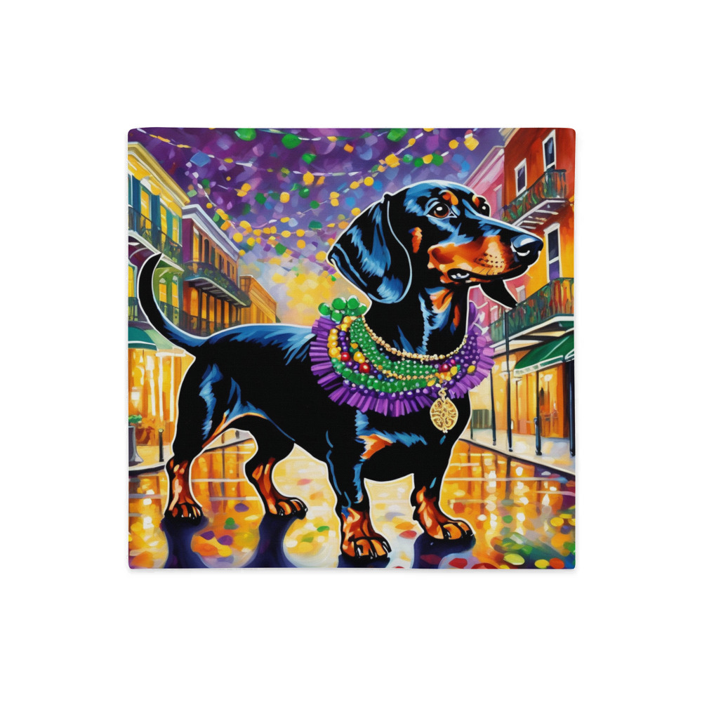 PugMug Custom Black Dachshund Premium Pillow Case