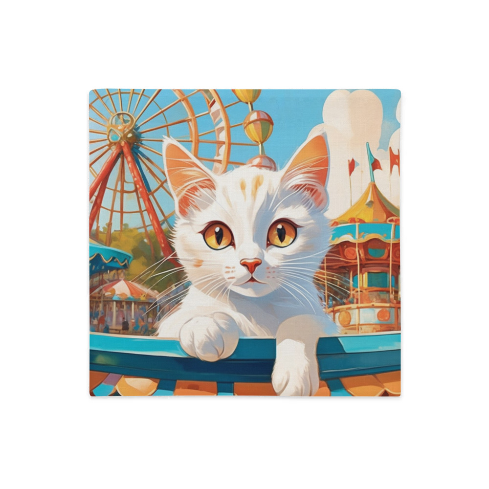 PugMug Custom White Companion Cat Premium Pillow Case