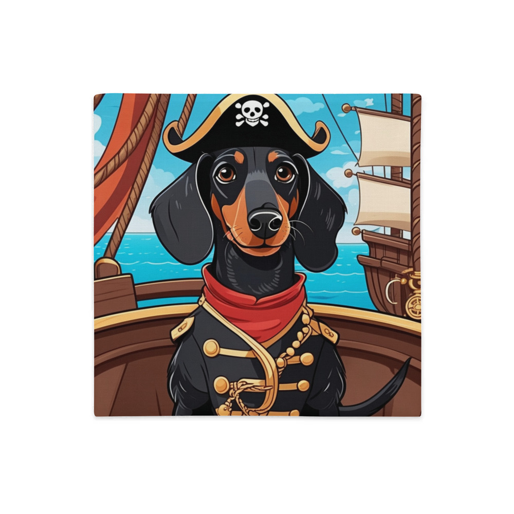 PugMug Custom Black Dachshund Premium Pillow Case