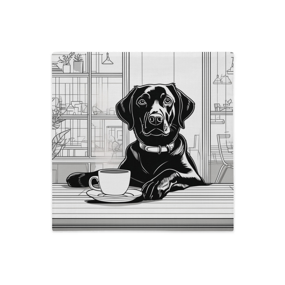 PugMug Custom Black Labrador Retriever Premium Pillow Case