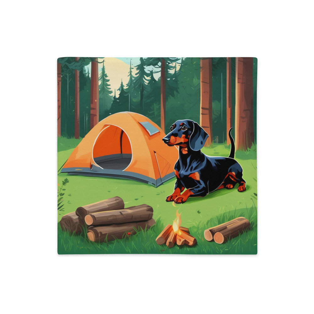 PugMug Custom Black Dachshund Premium Pillow Case