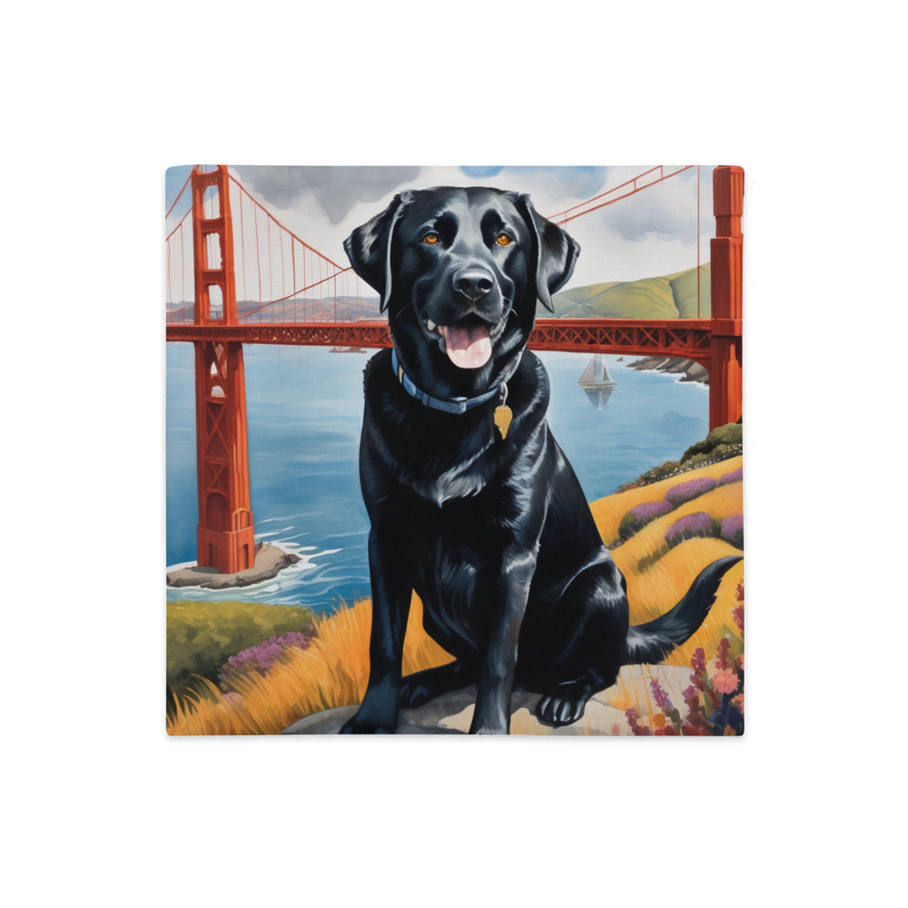 PugMug Custom Black Labrador Retriever Premium Pillow Case