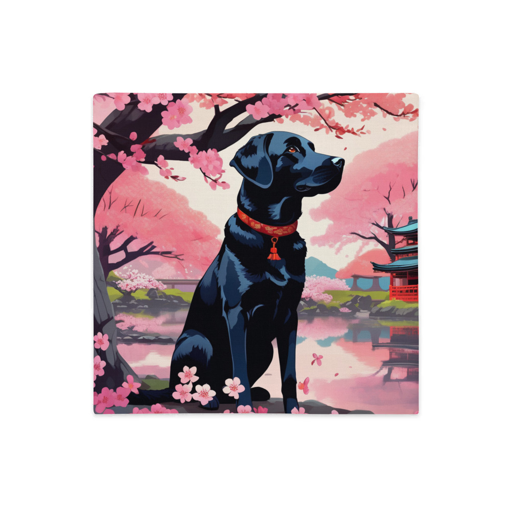 PugMug Custom Black Labrador Retriever Premium Pillow Case