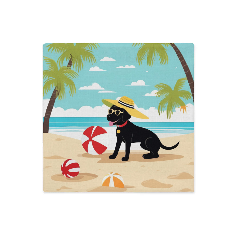 PugMug Custom Black Labrador Retriever Premium Pillow Case