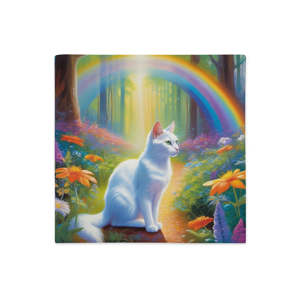 PugMug Custom White Companion Cat Premium Pillow Case