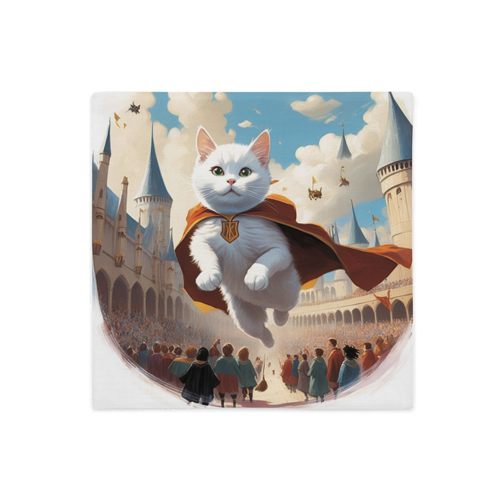 PugMug Custom White Companion Cat Premium Pillow Case