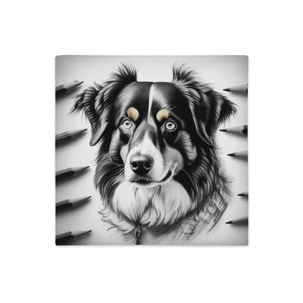 PugMug Custom Miniature American Shepherd Premium Pillow Case