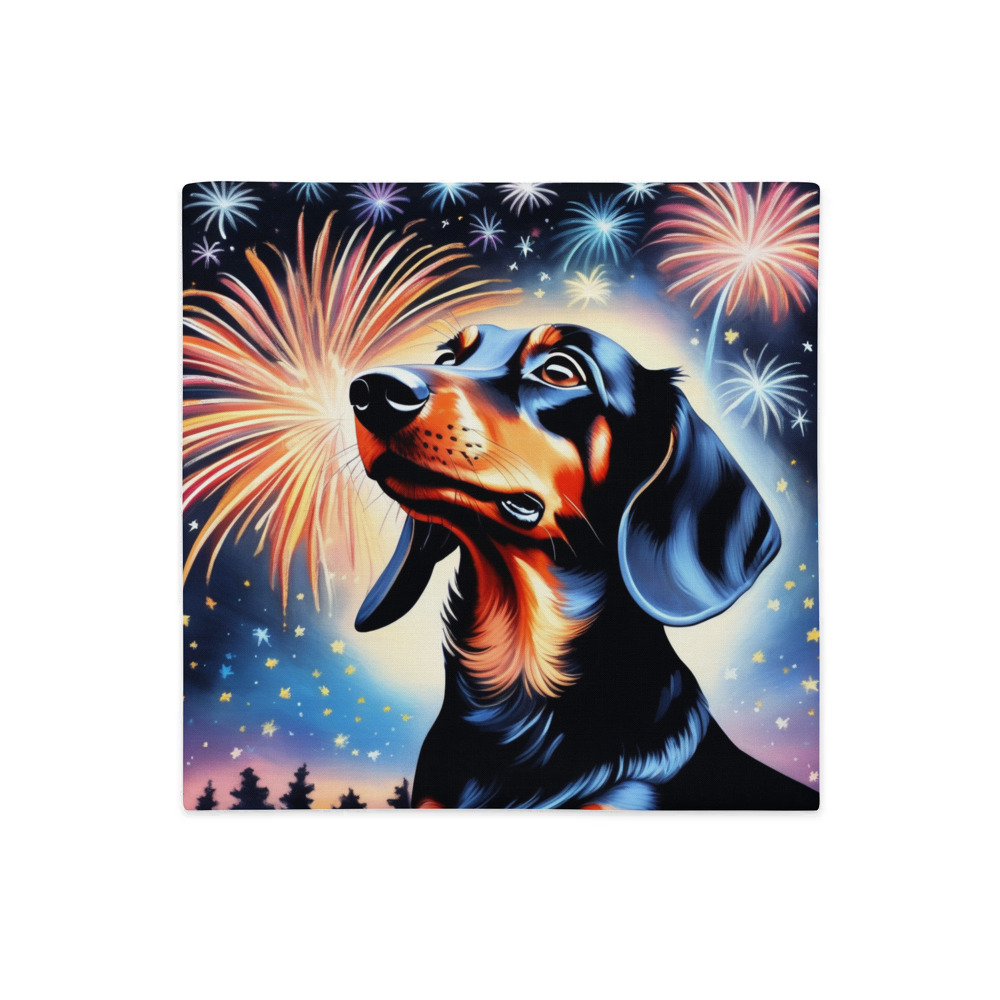 PugMug Custom Black Dachshund Premium Pillow Case