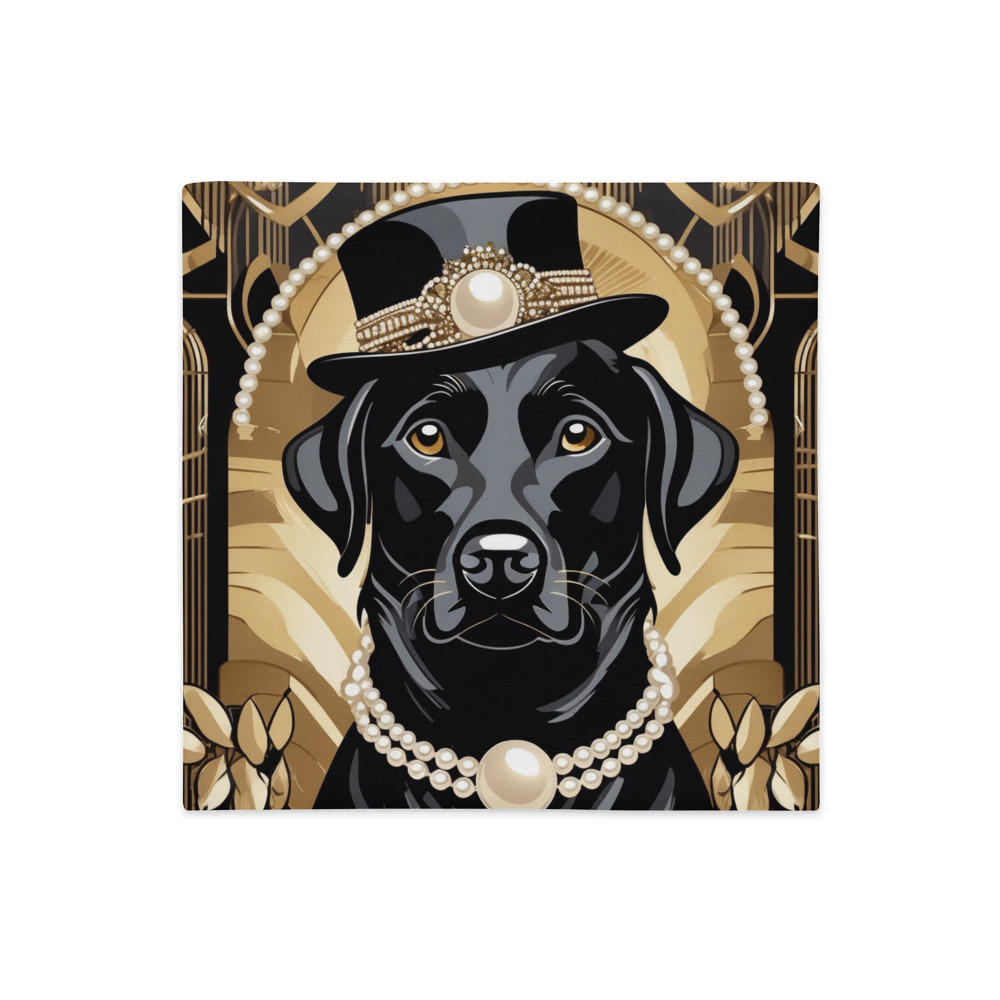 PugMug Custom Black Labrador Retriever Premium Pillow Case