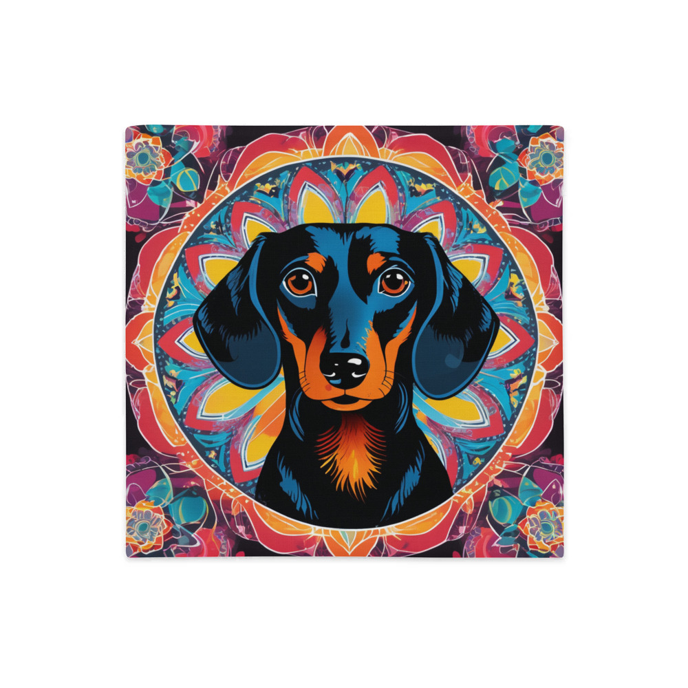 PugMug Custom Black Dachshund Premium Pillow Case