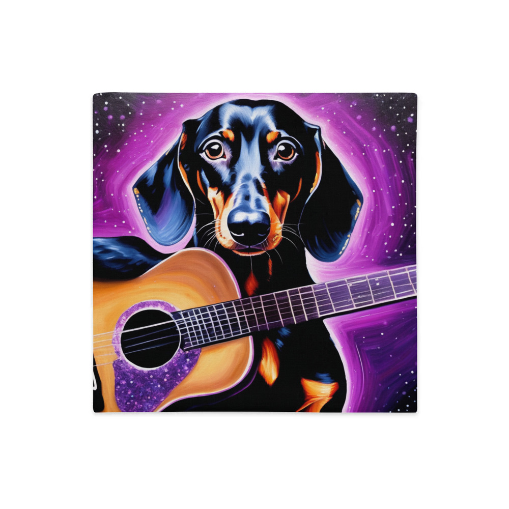 PugMug Custom Black Dachshund Premium Pillow Case