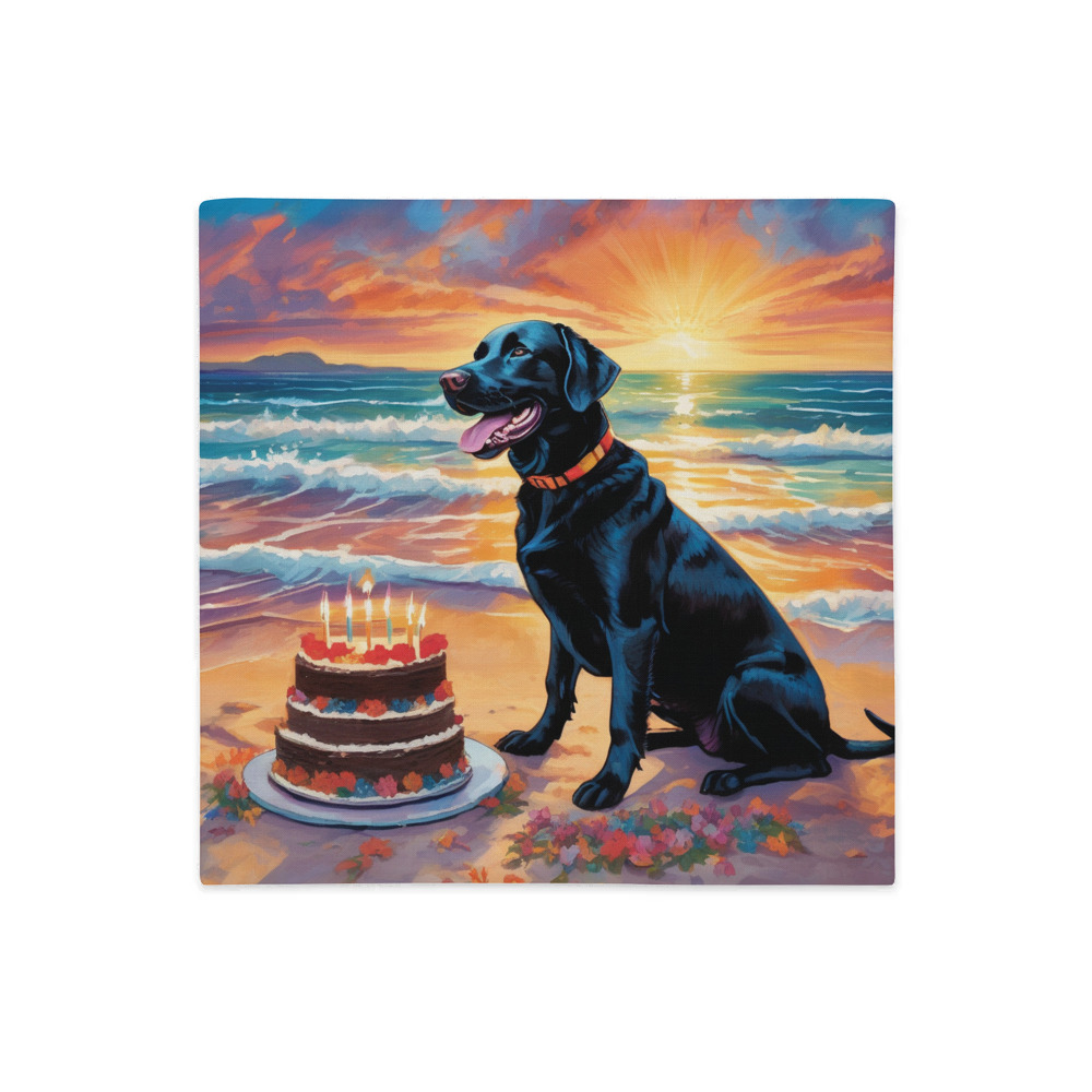 PugMug Custom Black Labrador Retriever Premium Pillow Case