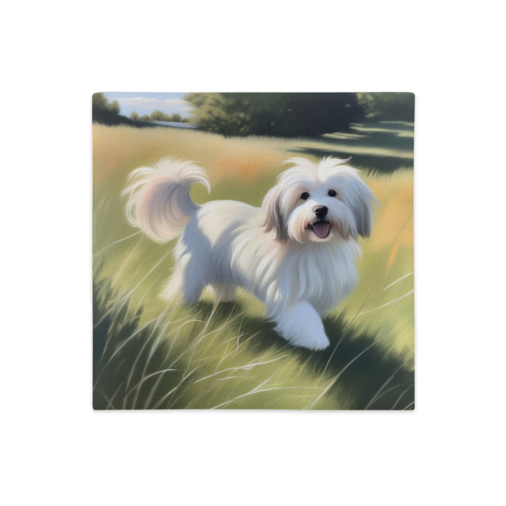 PugMug Custom White Havanese Dog Premium Pillow Case