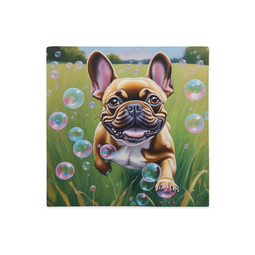 PugMug Custom Tan French Bulldog Premium Pillow Case