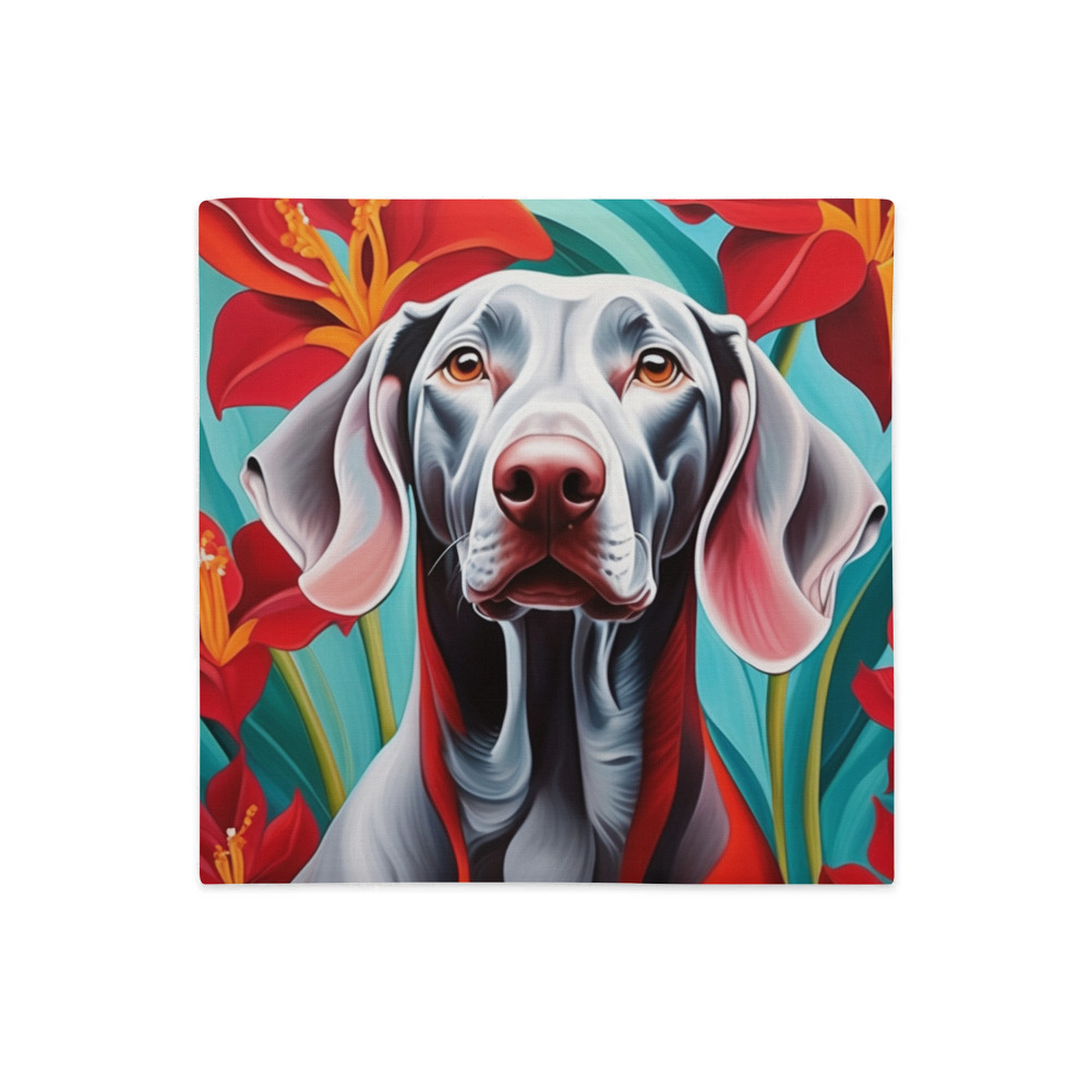 PugMug Custom Weimaraner Premium Pillow Case