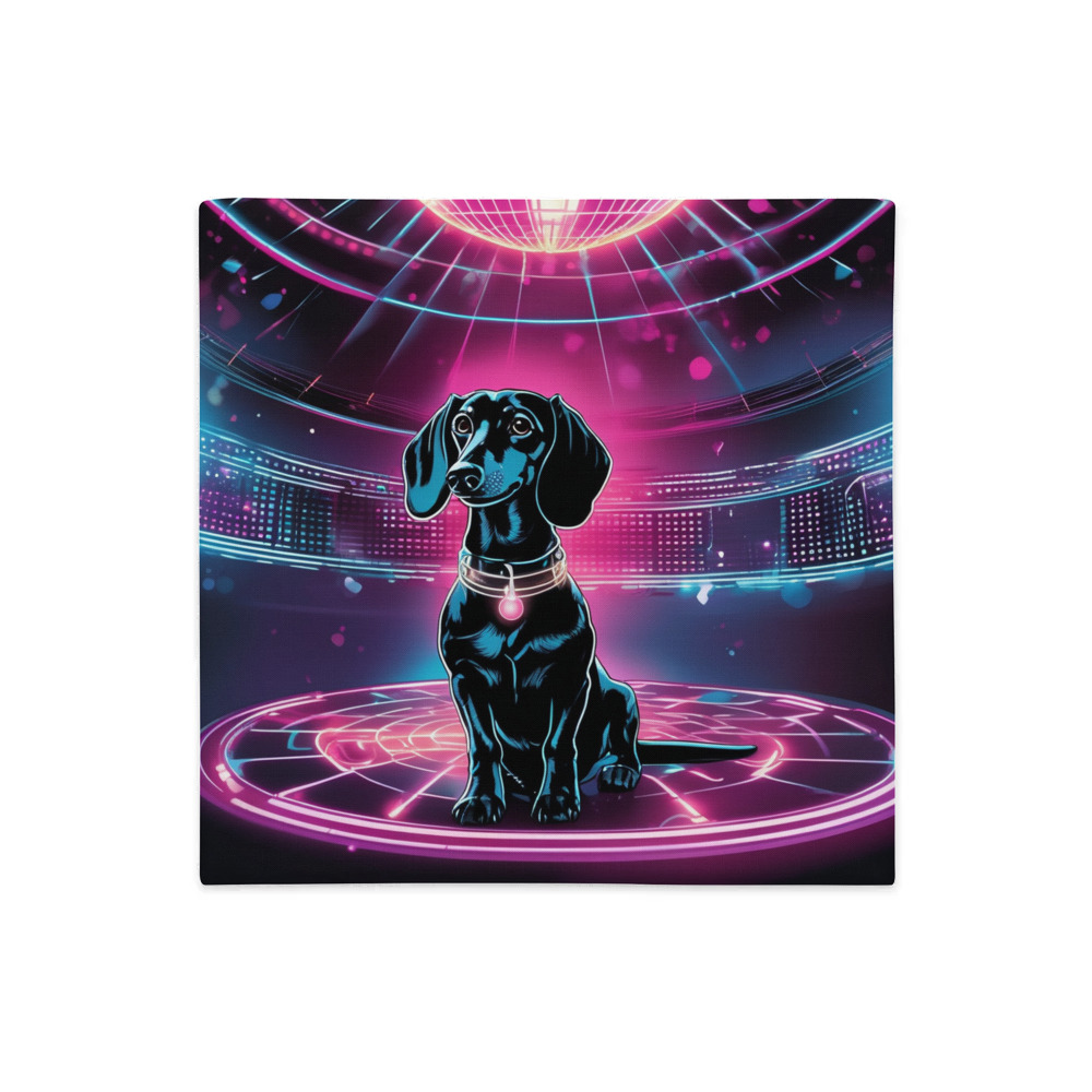 PugMug Custom Black Dachshund Premium Pillow Case