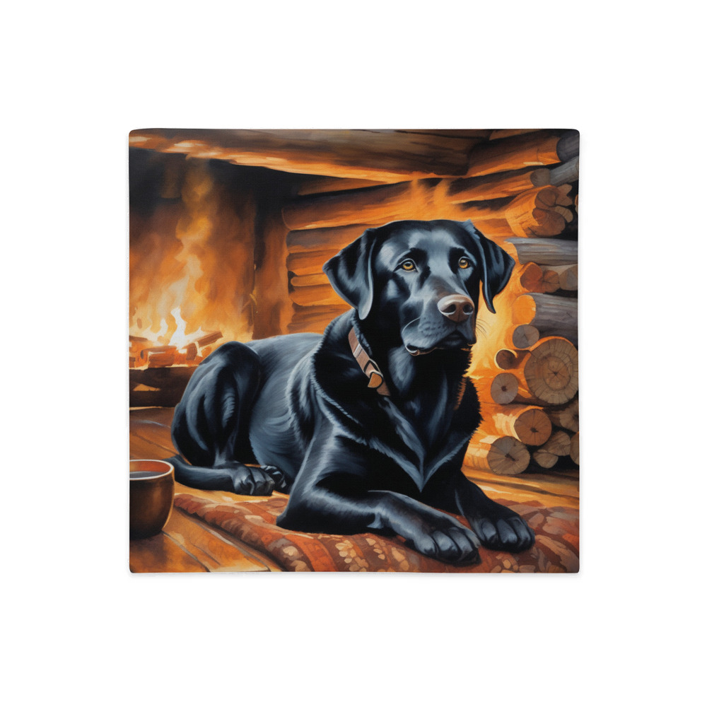 PugMug Custom Black Labrador Retriever Premium Pillow Case