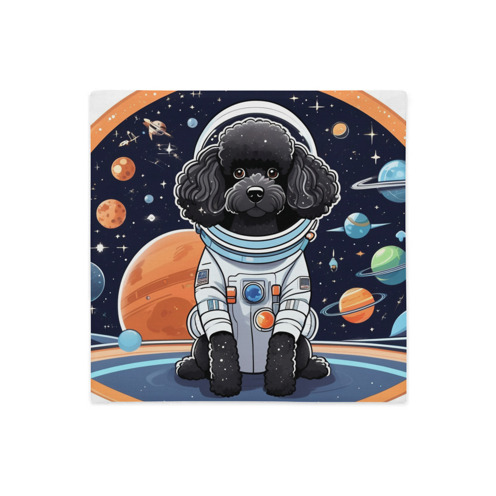 PugMug Custom Black Poodle Premium Pillow Case