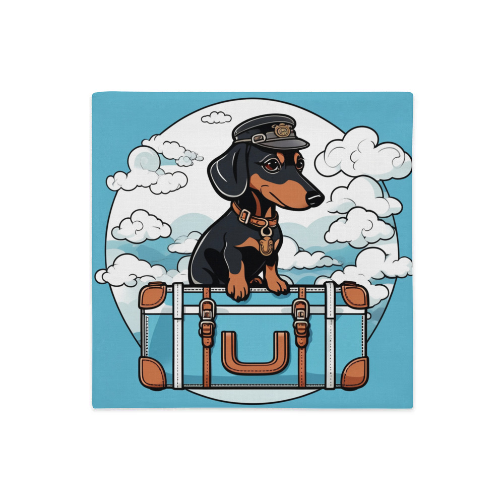 PugMug Custom Black Dachshund Premium Pillow Case