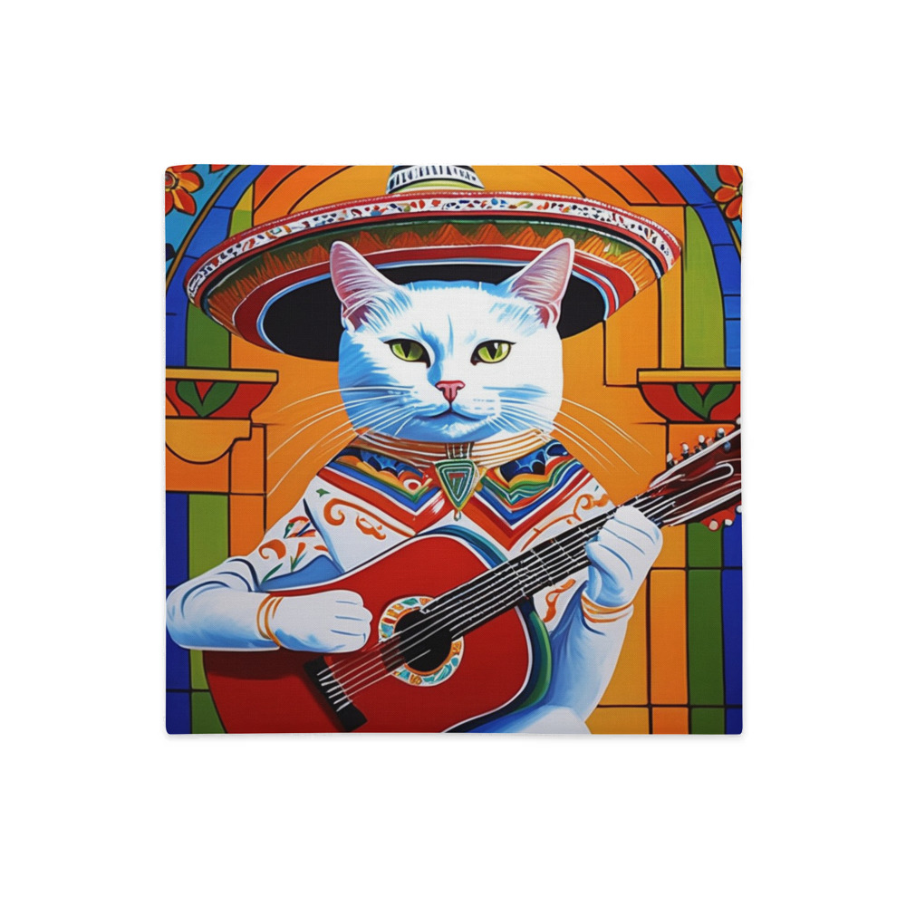 PugMug Custom White Companion Cat Premium Pillow Case