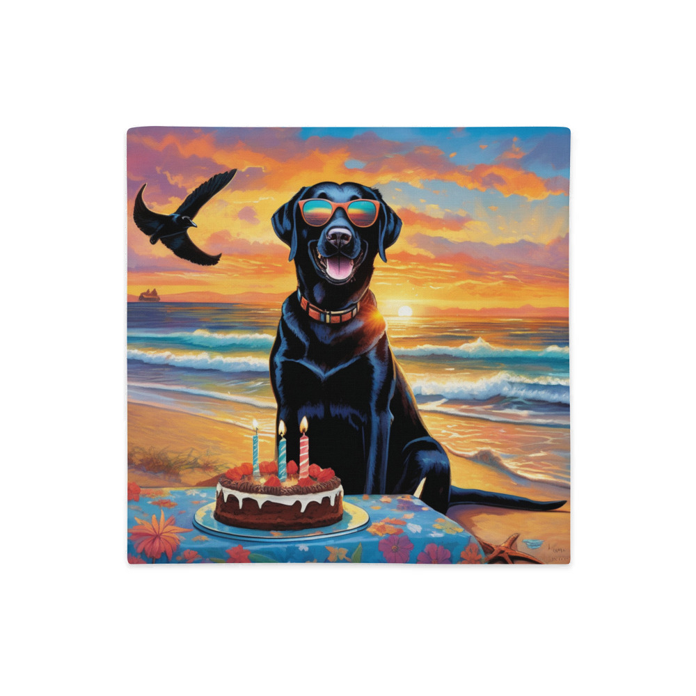 PugMug Custom Black Labrador Retriever Premium Pillow Case