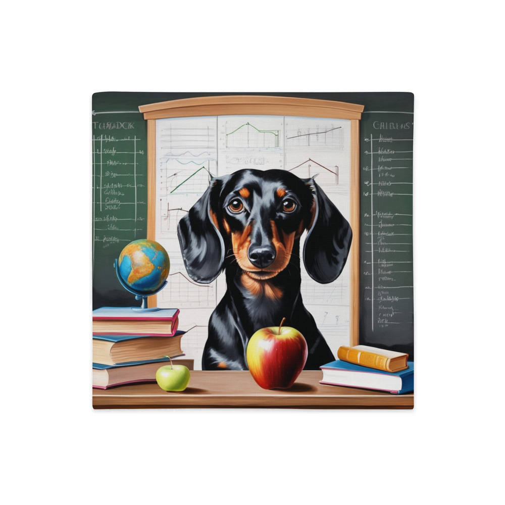 PugMug Custom Black Dachshund Premium Pillow Case