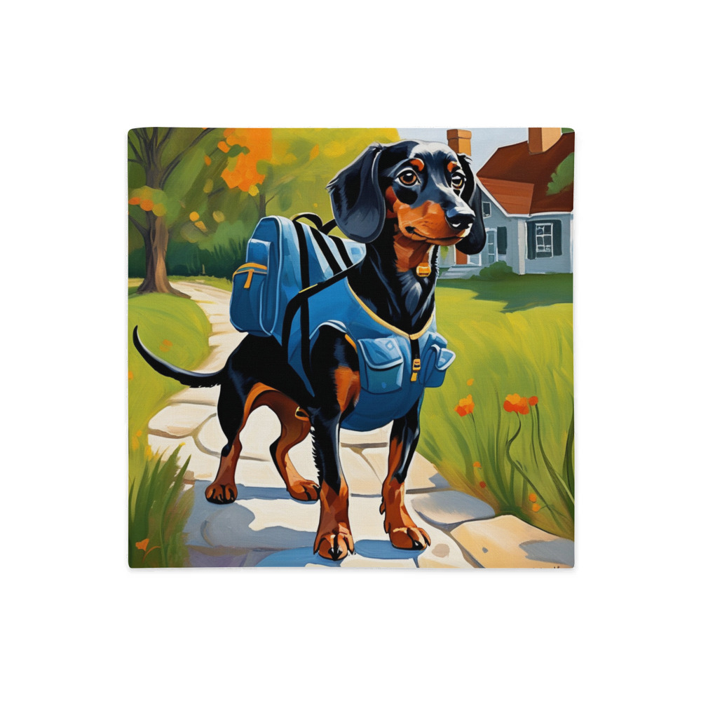 PugMug Custom Black Dachshund Premium Pillow Case