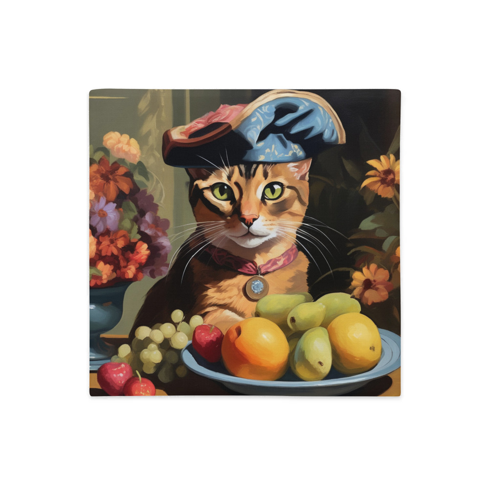 PugMug Custom Tabby Abyssinian Cat Premium Pillow Case